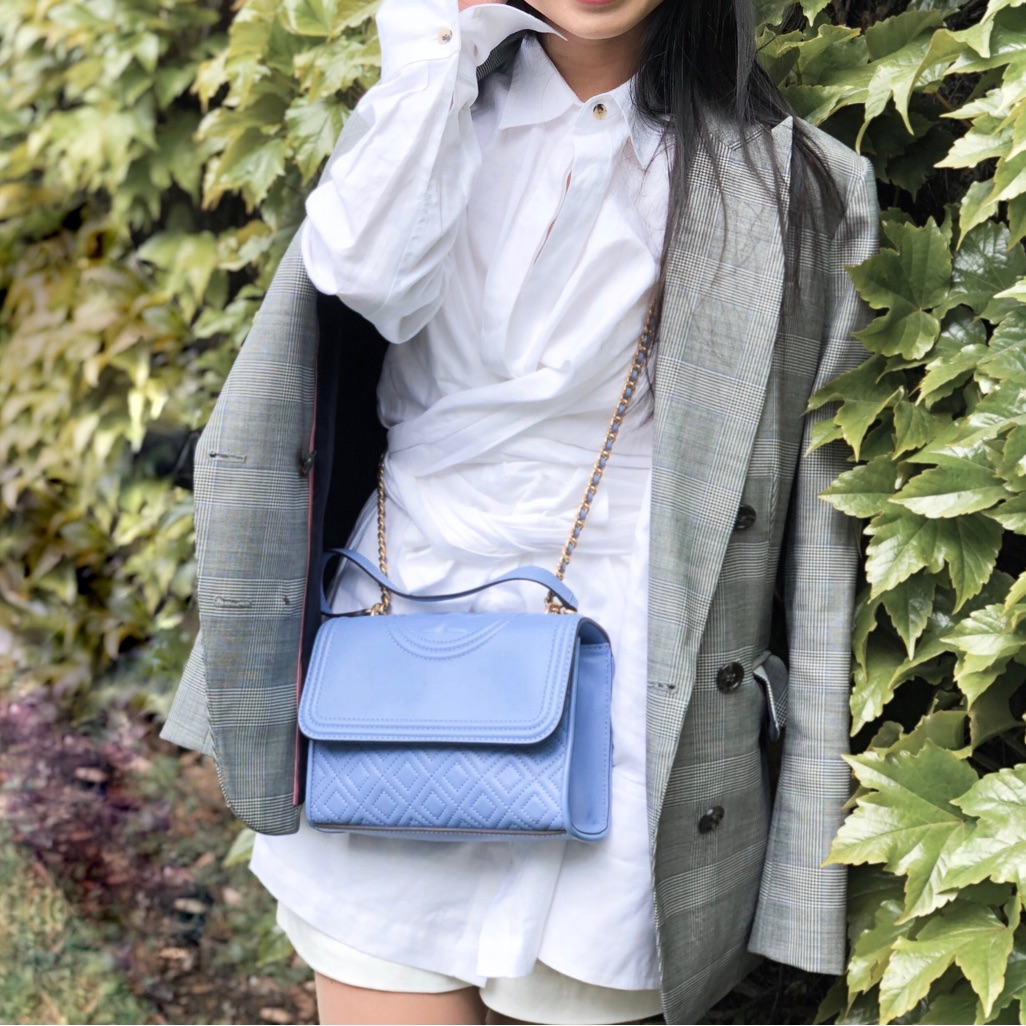 White Button Up Tunic With Tie